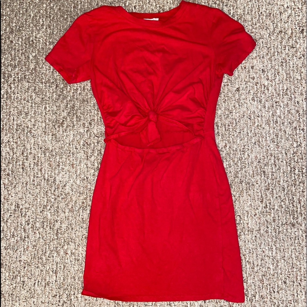 Pacsun red knotted bodycon dress
